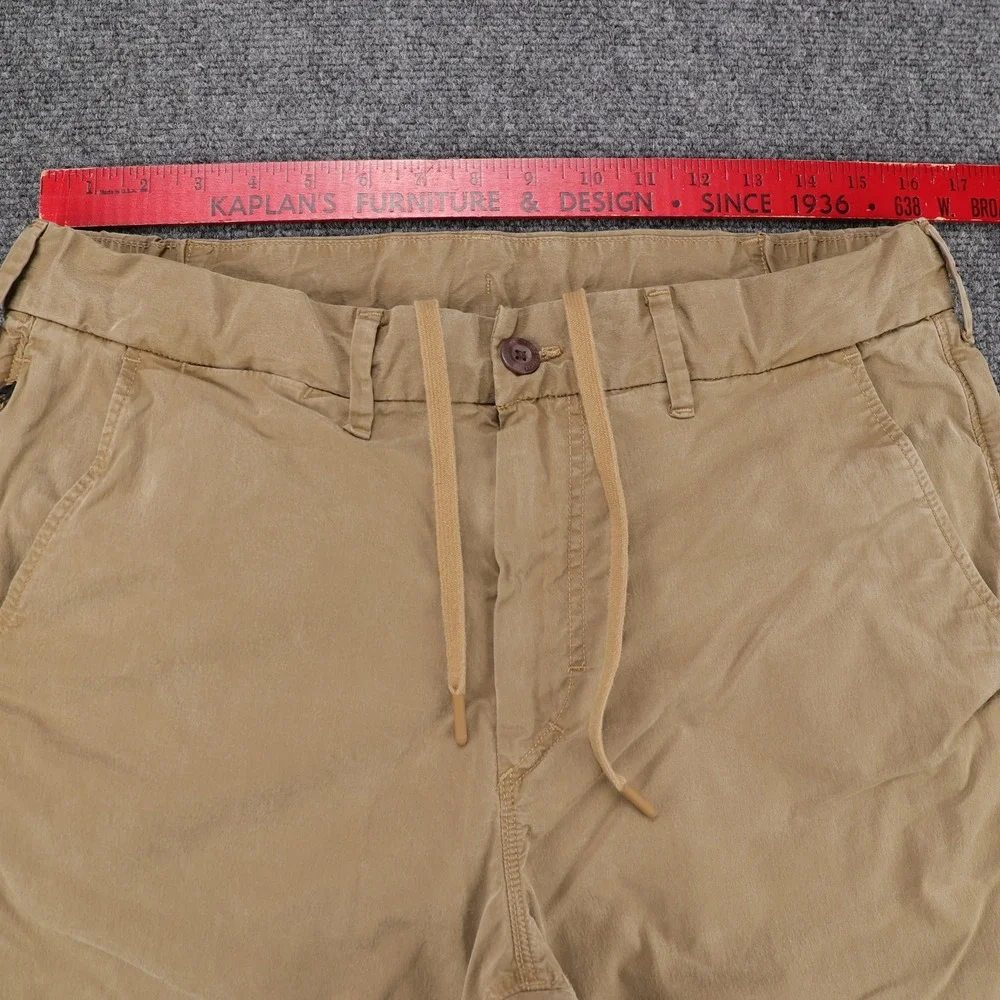 American Eagle Athletic Fit Flex Jogger Pants Khaki Tan 32x32 (32x29) Drawstring